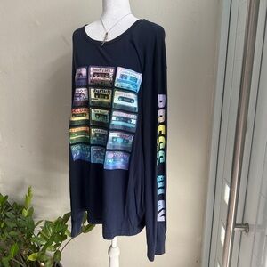 Aeropostale Navy Logo Back Graphic Long Sleeve Tee